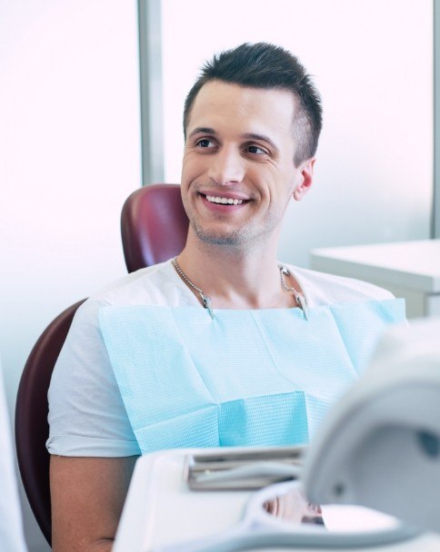 Mesquite dental patient sitting in dental chair