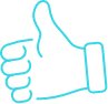 Animated hand giving thumbs up