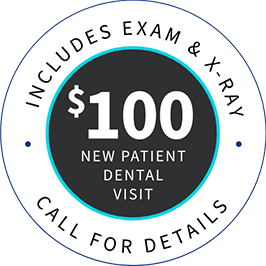 $100 New Patient Visit banner stamp